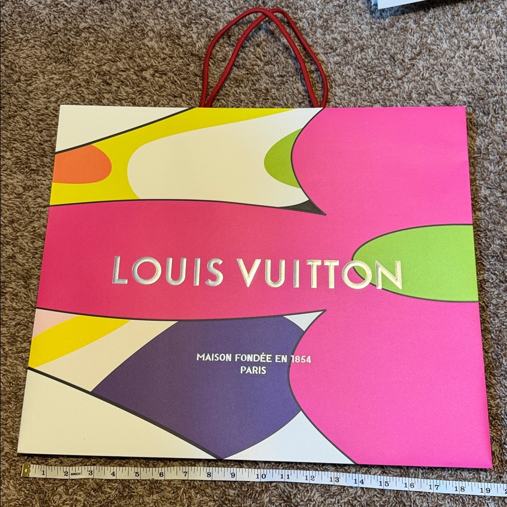 LV x TM Louis Vuitton Murakami White Multi Limited Edition Shopping Bag …LARGE